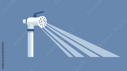 Modern Bidet Shower Spray Vector Isolated Illustration for Bathroom Designs