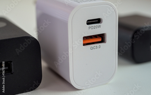 Compact dual USB ports wall charger for home and travel