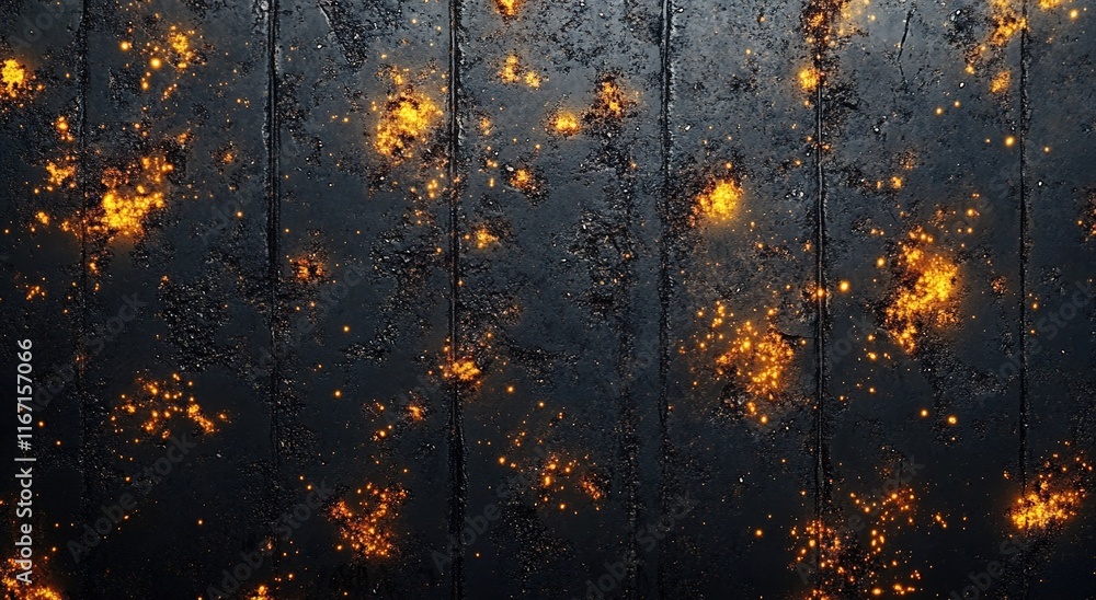 A digital art background texture of an apocalyptic landscape, featuring charred black earth with scattered yellow and orange embers. A digital art background texture of an apocalyptic landscape, featuring charred black earth with scattered yellow and orange embers.