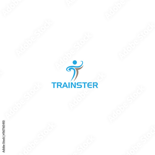 Letter T people business logo stock vector 
