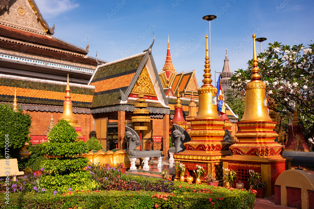 Obraz premium Temple in Siem Reap, Cambodia. Traditional asian architecture