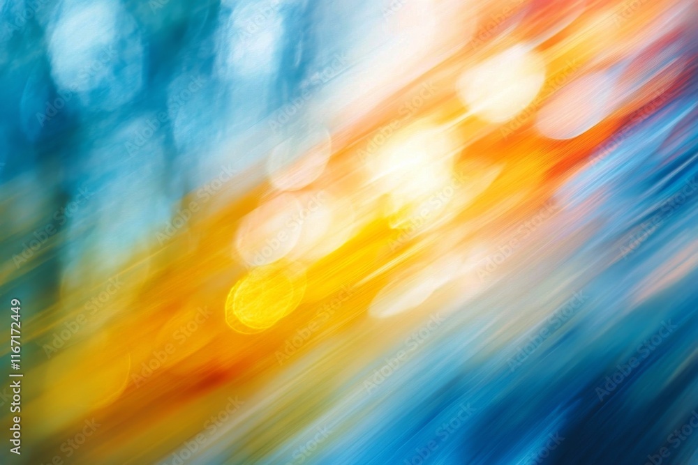 Beautiful abstract waves illustrating a dynamic interplay of colors in blue and orange tones Beautiful abstract waves illustrating a dynamic interplay of colors in blue and orange tones