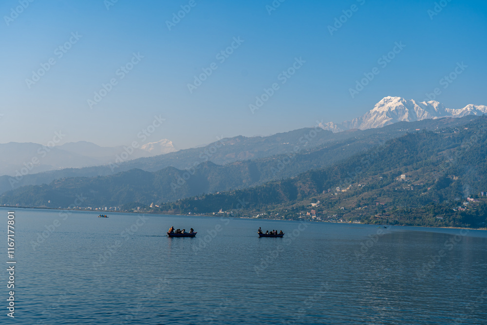 Landscape view of Phewa lake Landscape view of Phewa lake