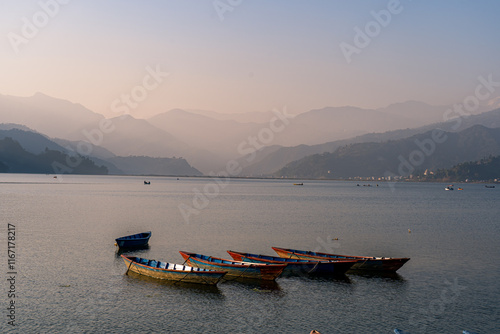 Landscape view of Phewa lake photo