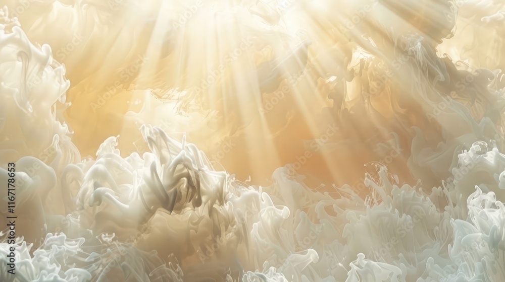 Beautiful abstract light background with puffs of ivory smoke with interesting dramatic backlighting. Beautiful abstract light background with puffs of ivory smoke with interesting dramatic backlighting.