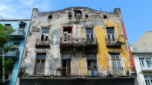 Gray Architecture in Athens’ Exarcheia Neighborhood photo