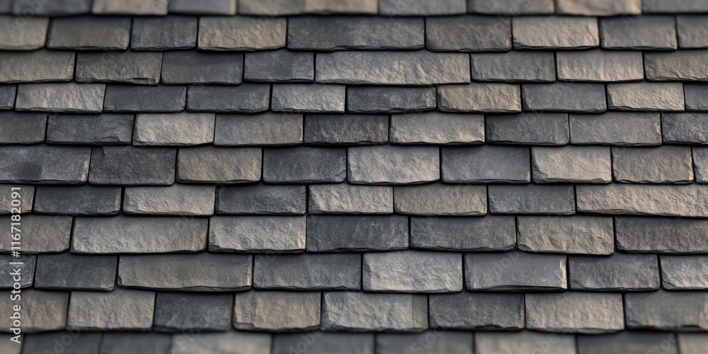 Close Up Textured Slate Roof Detail Architectural Background Realistic Pattern Close Up Textured Slate Roof Detail Architectural Background Realistic Pattern