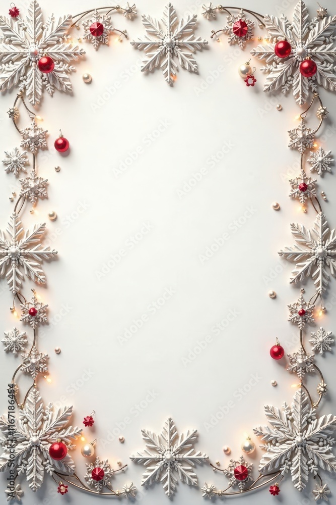 Elegant snowflake pattern encircles blank Christmas card vector illustration , image, pdf Elegant snowflake pattern encircles blank Christmas card vector illustration , image, pdf