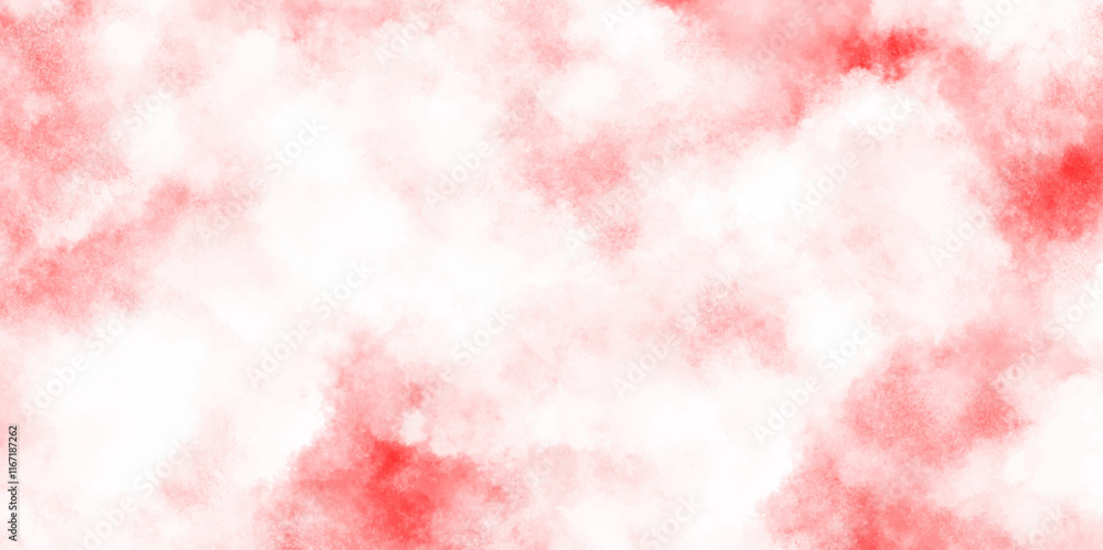 Fototapeta premium abstract orange smoke texture overlays on transparent background, abstract pink gradient blotched Japanese watercolor paper background, Soft pastel pink watercolor background painted on white paper.