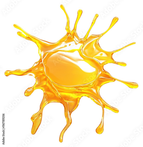 PNG Sun icon turning into liquid gold rays yellow sunlight artistic. photo