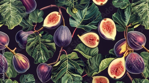fig seamless pattern wallpaper