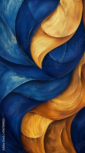 Colorful abstract artwork featuring swirling shapes and a vibrant color palet...