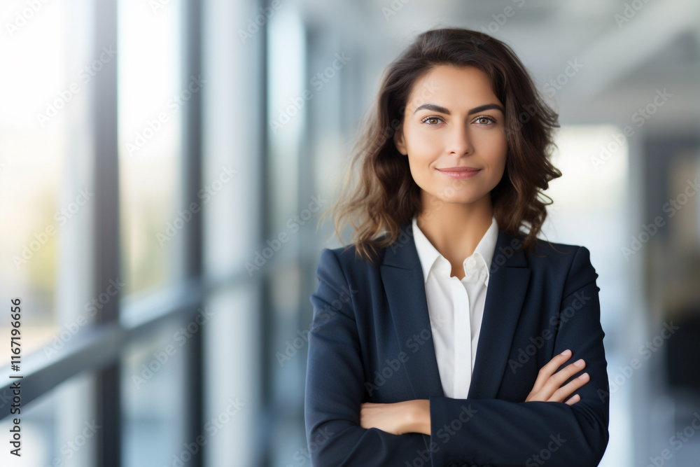 Empowered Elegance: A Confident Portrait of a Woman in a Business Suit Empowered Elegance: A Confident Portrait of a Woman in a Business Suit