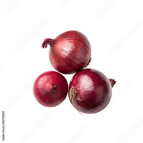 red onion isolated on white background photo