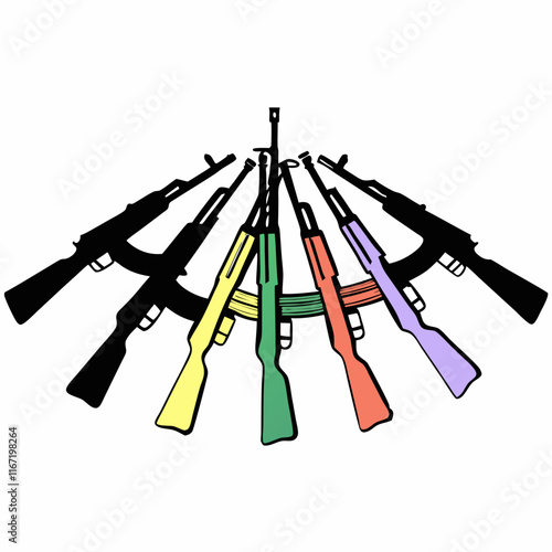 Silhouette Firearm Vector Collection – Rifles, Pistols & Shotguns

