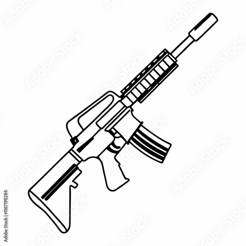 Silhouette Firearm Vector Collection – Rifles, Pistols & Shotguns
