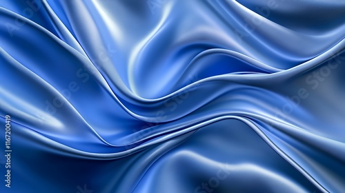 Wallpaper Mural Abstract Blue Silk Draped Fabric Texture Torontodigital.ca