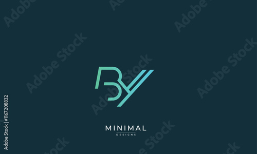 Alphabet letter icon logo BY
