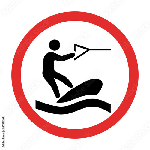 No water skiing sign