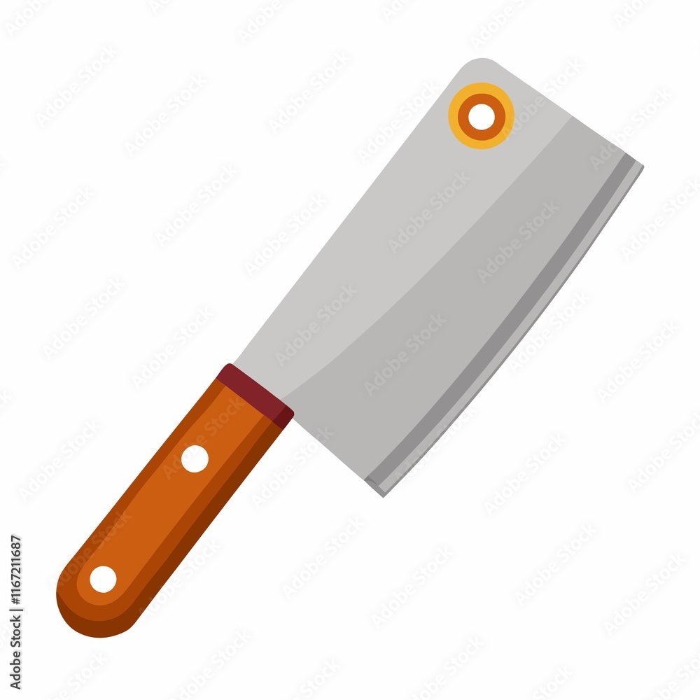 cleaver knife isolated on white background cleaver knife isolated on white background