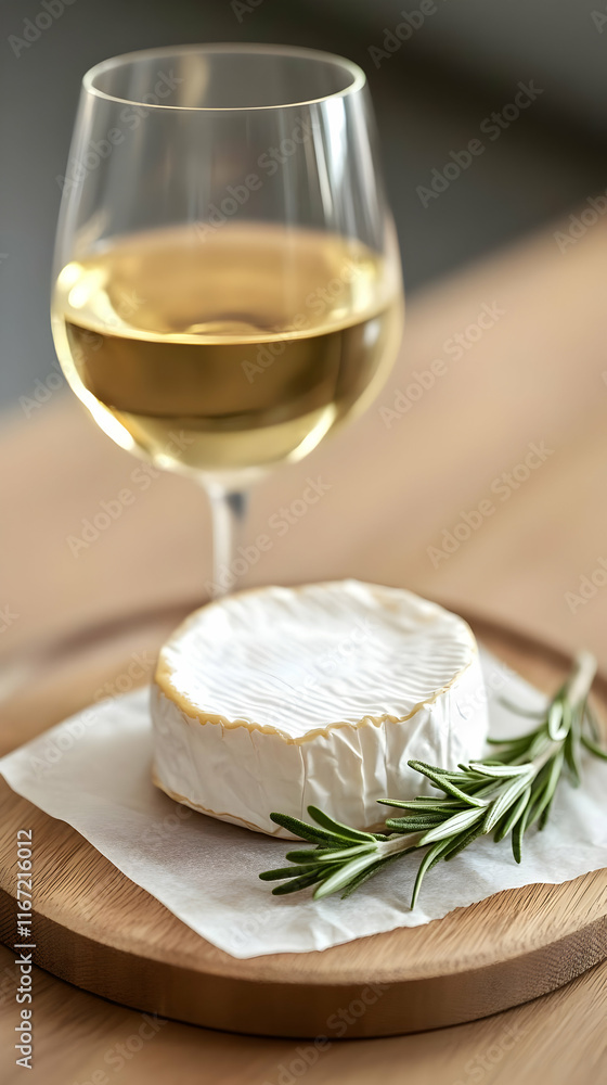 Camembert Cheese and White Wine Still Life Photo Camembert Cheese and White Wine Still Life Photo