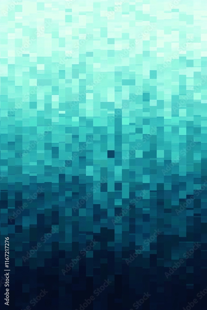 Cool ocean-inspired gradient with pixelated aqua and deep teal tones. Cool ocean-inspired gradient with pixelated aqua and deep teal tones.