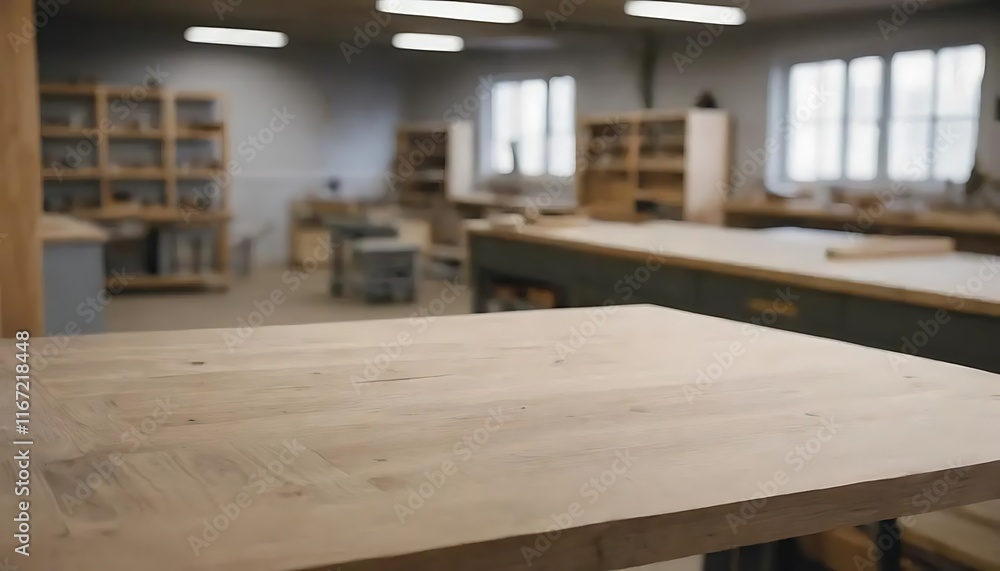 An empty wooden tabletop with a blurred background of tool rooms, An empty wooden tabletop with a blurred background of tool rooms An empty wooden tabletop with a blurred background of tool rooms, An empty wooden tabletop with a blurred background of tool rooms