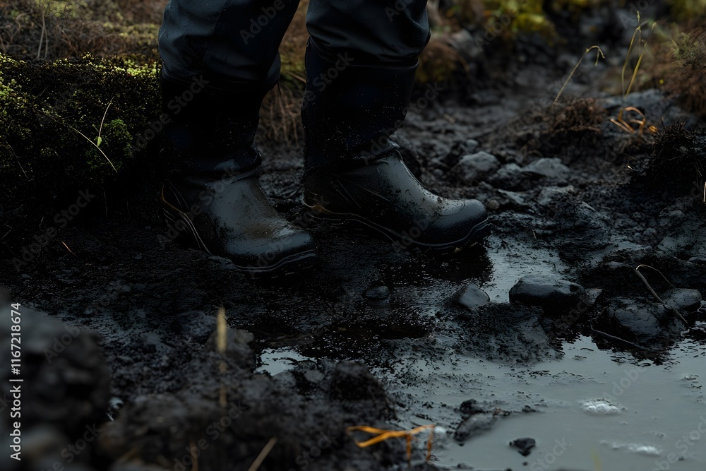 Fototapeta premium walking in the rain