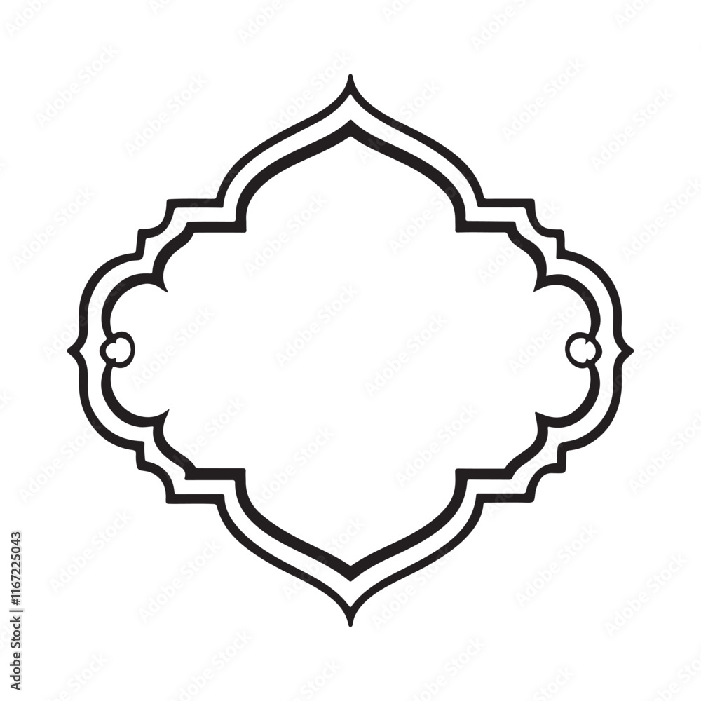 ramadan kareem stylish frame, islamic shape vector ramadan kareem stylish frame, islamic shape vector