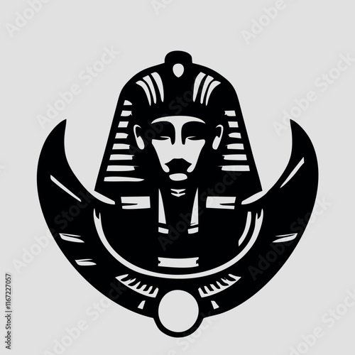 design logo vector icon illustration statue egypt