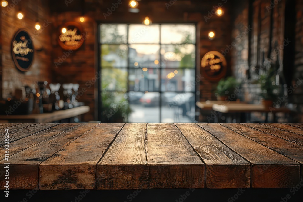 blurred background of a cozy coffee shop interior showcasing an empty wooden table ideal for product display or promotional montages with a warm and inviting atmosphere blurred background of a cozy coffee shop interior showcasing an empty wooden table ideal for product display or promotional montages with a warm and inviting atmosphere