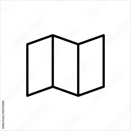 Brochure line icon. Catalogue, booklet, magazine, letterhead, open book and other polygraphy vector illustration. Isolated on white background.