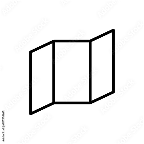 Brochure line icon. Catalogue, booklet, magazine, letterhead, open book and other polygraphy vector illustration. Isolated on white background.