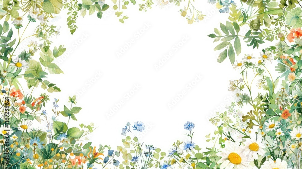 Obraz premium Watercolor wildflower
