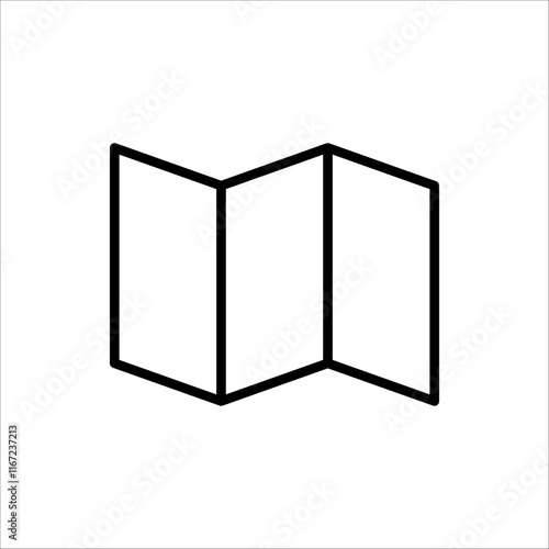 Brochure line icon. For web design. Catalogue, flyer paper, booklet, magazine, letterhead, open book and other polygraph vector illustration.