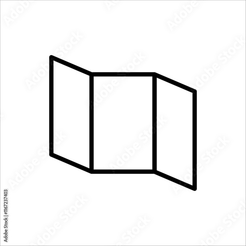 Brochure line icon. For web design. Catalogue, flyer paper, booklet, magazine, letterhead, open book and other polygraph vector illustration.