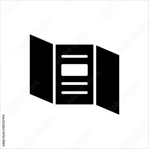 Brochure line icon. For web design. Catalogue, flyer paper, booklet, magazine, letterhead, open book and other polygraph vector illustration.