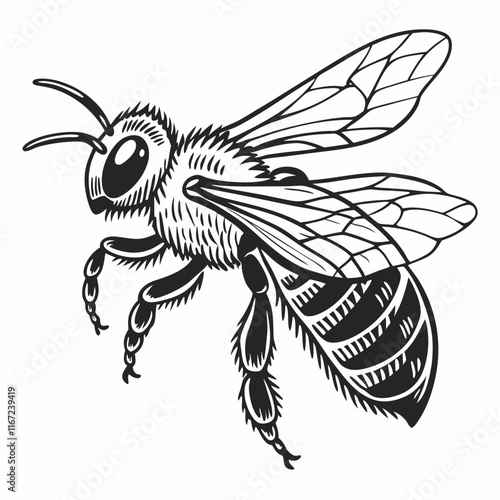 Honeybee Black silhouette