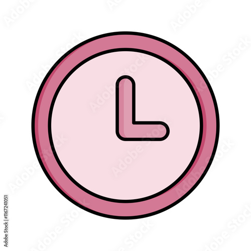 flat design wall clock vector icon