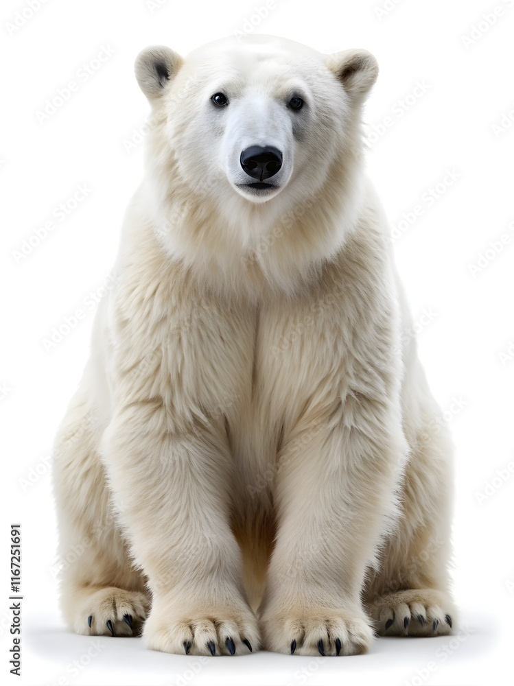 Polar Bear isolated in white background. White Bear. Polar Bear isolated in white background. White Bear.