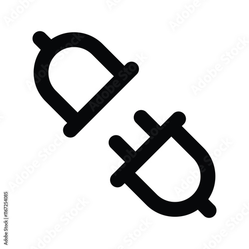 Electric socket with a plug. Connection and disconnection concept