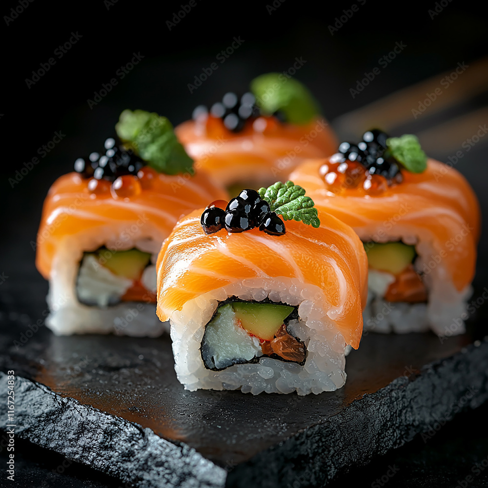 Close-up of a delicious sushi Close-up of a delicious sushi