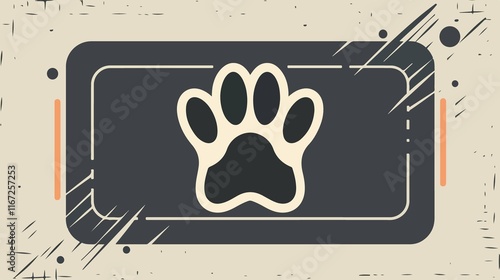 Cat Paw Icon Vector Isolated Flat Vector Illustration