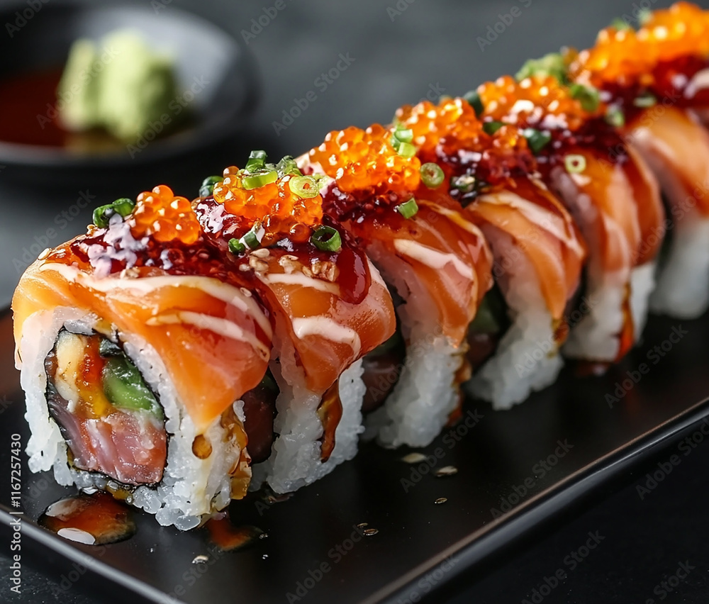 Close-up of a delicious sushi Close-up of a delicious sushi