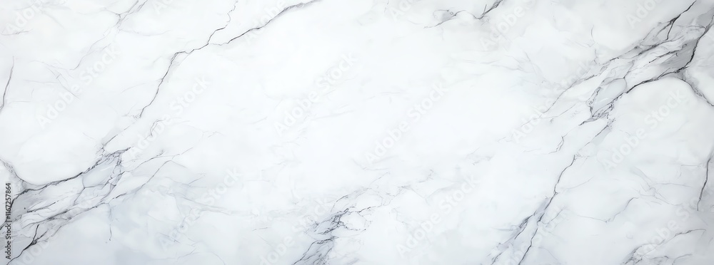 Obraz premium High-resolution image of a white marble texture with subtle gray veins, perfect for backgrounds, design projects, and architectural details.