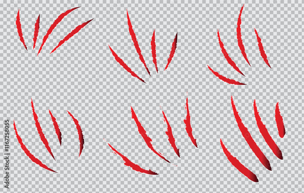 Animal Claw scratches icons set vector eps10. Animal Claw scratches icons set vector eps10.