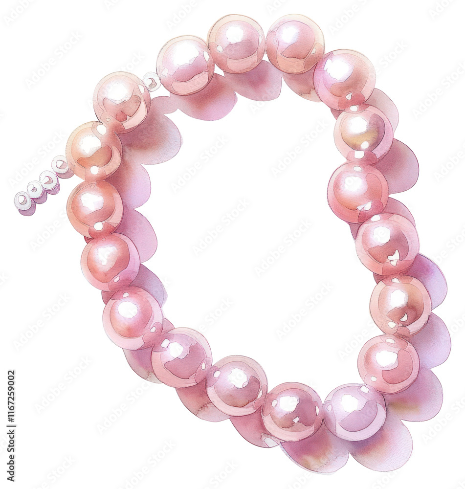 Fototapeta premium PNG Soft pink pearl necklace accessories accessory bracelet.