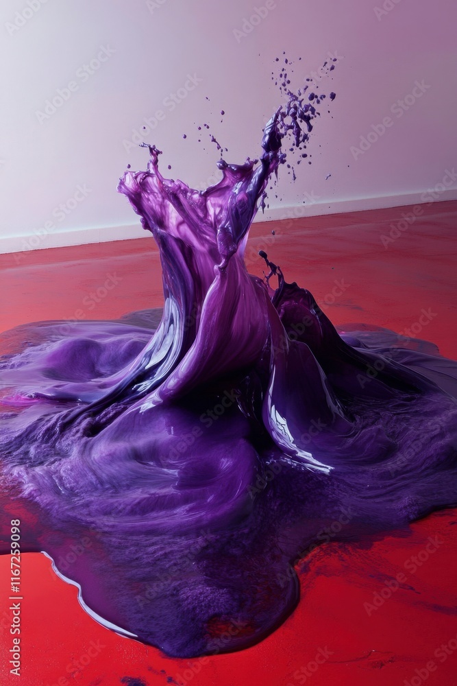 Fototapeta premium Splash of fluid Generative AI 