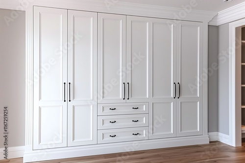 Wallpaper Mural Elegant white built-in wardrobe Torontodigital.ca