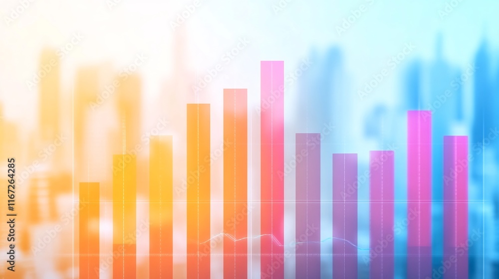 Futuristic Data Visualization with Overlaying Charts and Graphs on Urban Skyline Futuristic Data Visualization with Overlaying Charts and Graphs on Urban Skyline
